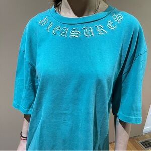 Pleasures Teal Short Sleeve Women's Tee